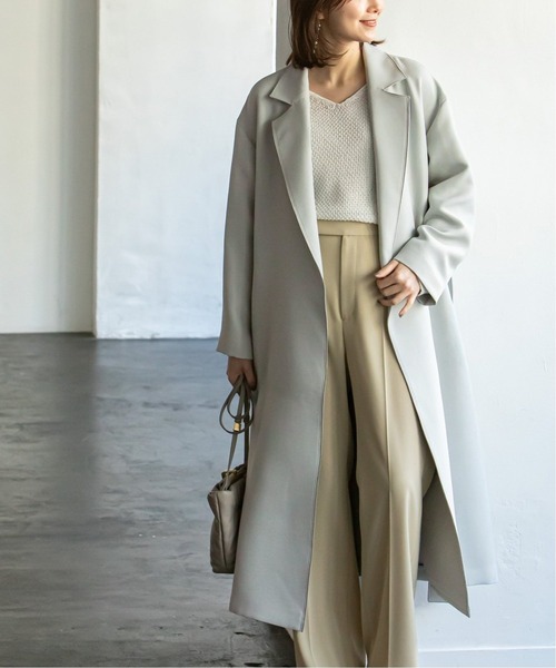 「NOBLE」 チェスターコート 36 ナチュラル レディース_画像6
