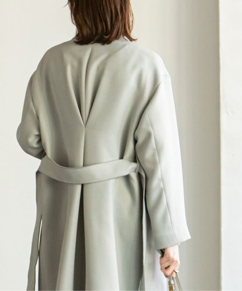 「NOBLE」 チェスターコート 36 ナチュラル レディース_画像8