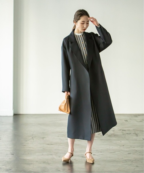 「NOBLE」 チェスターコート 36 ナチュラル レディース_画像9