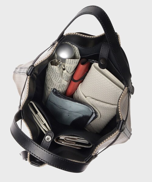 【美品】HIROKO HAYASHI ハラコバッグレザーハンドル付きヒロコハヤシ 2439-1374-