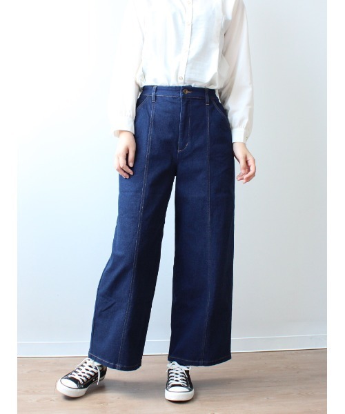 「MB mint breeze」 デニムパンツ L ブルー レディース_画像6