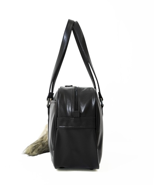 GYDA（ジェイダ） ボストンバッグ ファーチャーム付き合皮スクール