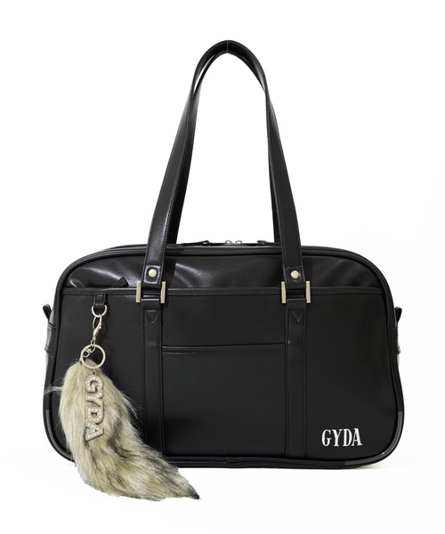 GYDA（ジェイダ） ボストンバッグ ファーチャーム付き合皮スクール