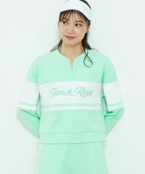 「JUN&ROPE'」 長袖カットソー M ピンク レディース_画像6