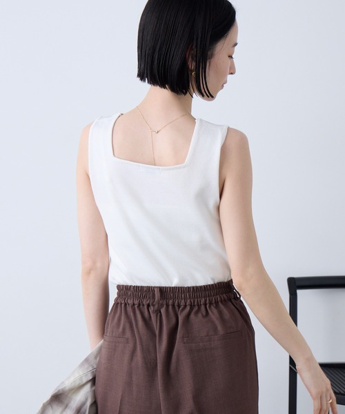 Aunely タンクトップ ノースリーブ 「Aunely」クールタッチ デコルテ