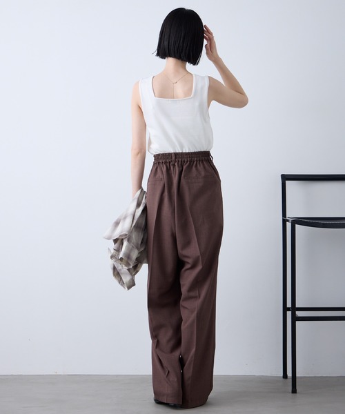 Aunely タンクトップ ノースリーブ 「Aunely」クールタッチ デコルテ