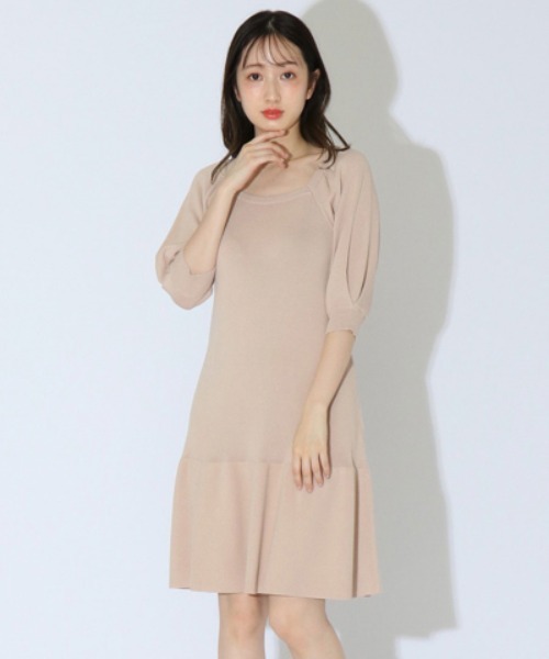 「WILLSELECTION」 ニットワンピース MEDIUM ピンク レディース_画像4