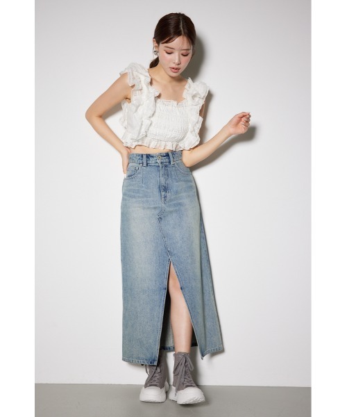 「rienda」 ロングスカート X-SMALL ブラック レディース_画像2