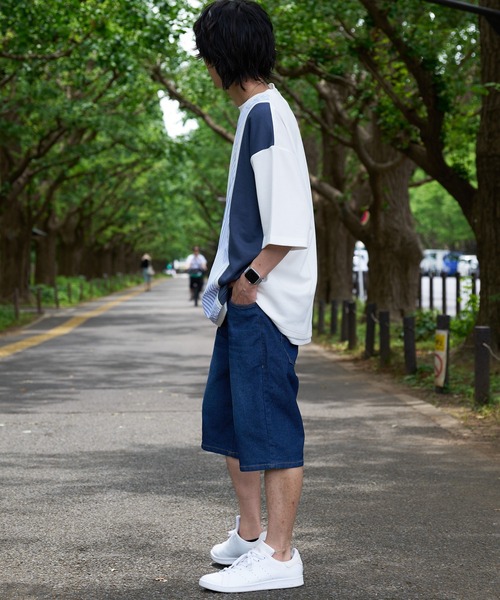 「Blue Standard 」 デニムハーフパンツ MEDIUM ブルー メンズ_画像5