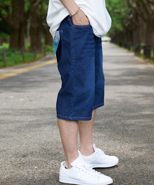 「Blue Standard 」 デニムハーフパンツ MEDIUM ブルー メンズ_画像7