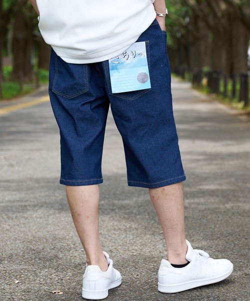「Blue Standard 」 デニムハーフパンツ MEDIUM ブルー メンズ_画像8