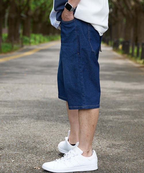「Blue Standard 」 デニムハーフパンツ MEDIUM ブルー メンズ_画像9