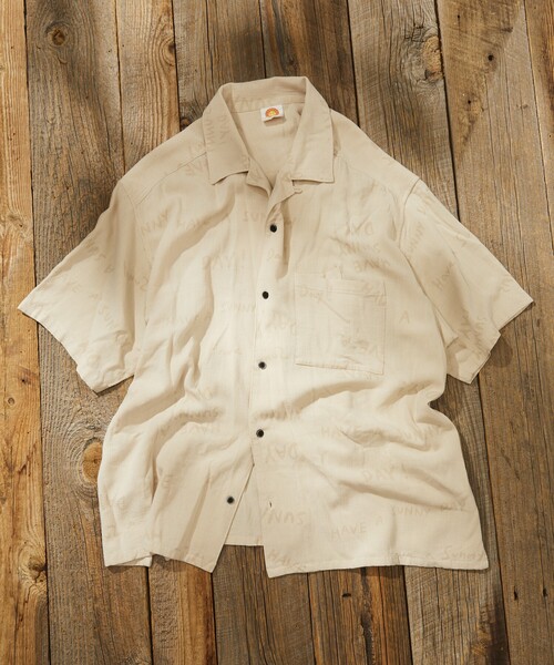 「Jonas Claesson」 半袖シャツ MEDIUM ネイビー メンズ_画像2