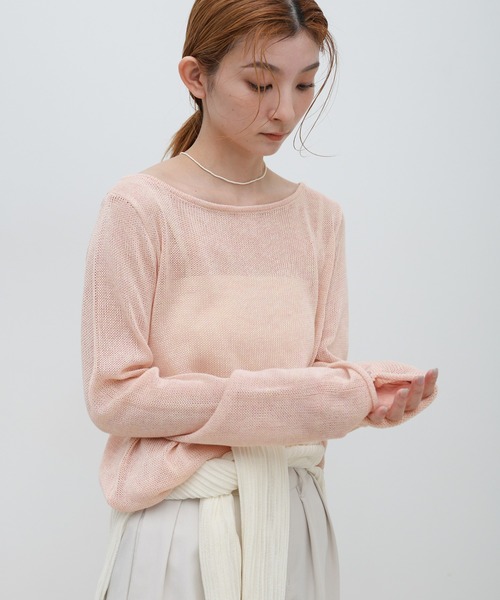 select MOCA（セレクトモカ） ニット セーター シアーボートネック