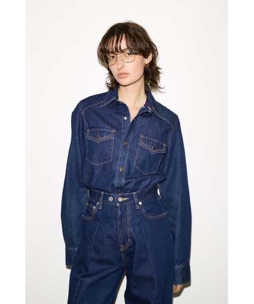 THROW by SLY ブラウス シャツ PK LONG SLEEVE DENIM SH ポケット