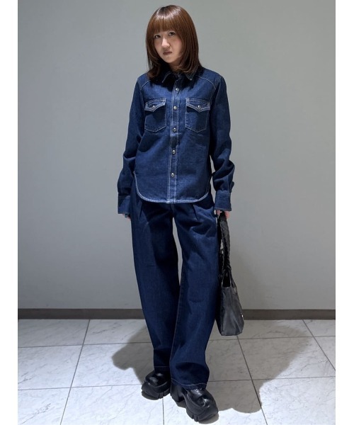 THROW by SLY ブラウス シャツ PK LONG SLEEVE DENIM SH ポケット