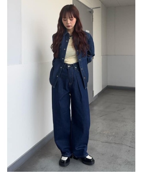 THROW by SLY ブラウス シャツ PK LONG SLEEVE DENIM SH ポケット