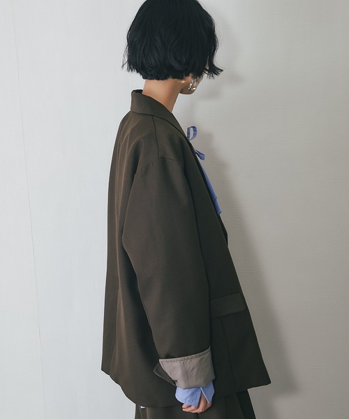 セレモニースーツ セットアップ ワイドパンツ＋テーラードジャケット2