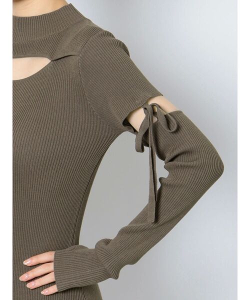 「CALNAMUR」 ニットワンピース FREE ブラック レディース_画像7