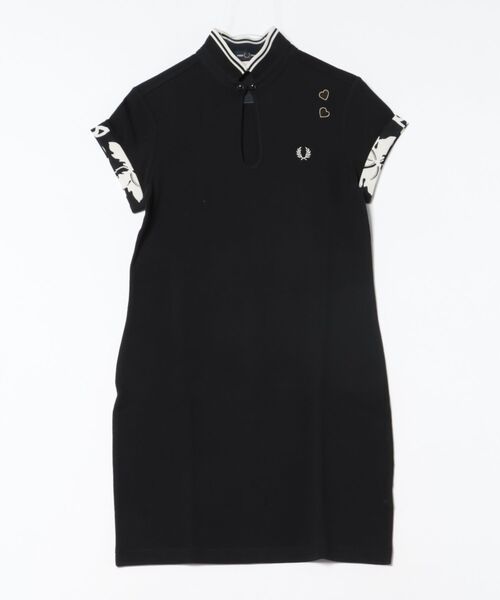 【未使用】FRED PERRY ワンピース 10 ブラック FRED PERRY（フレッドペリー） 半袖ワンピース 10 ブラック レディース
