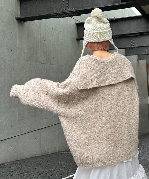 「Alley by w closet」 長袖ニット FREE ピンク レディース_画像7
