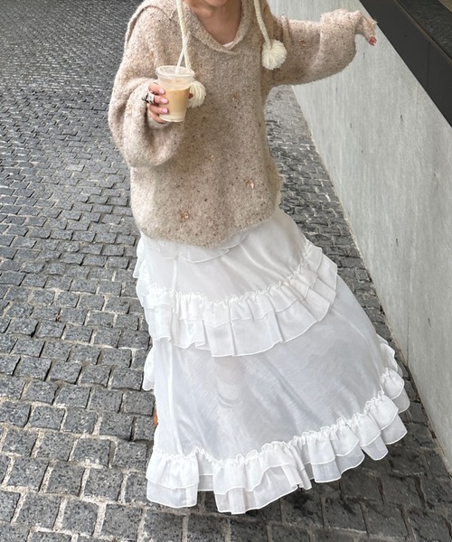 「Alley by w closet」 長袖ニット FREE ピンク レディース_画像8