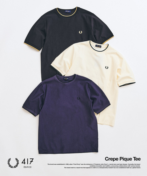 tシャツ FRED PERRY / フレッドペリー417別注 Crepe Pique Tシャツ メンズの画像
