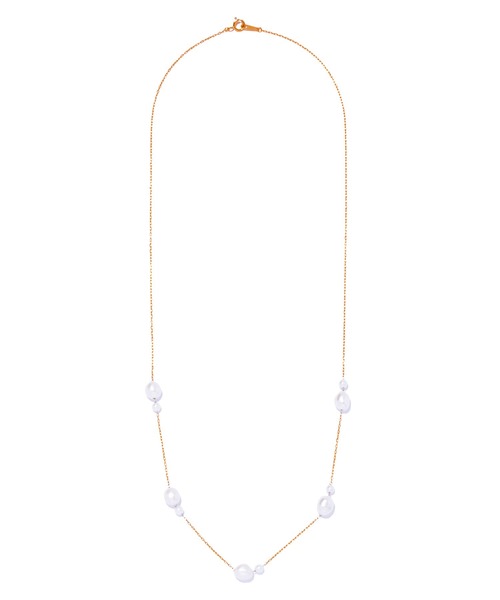 ネックレス 「les bon bon」flotter pearl long necklace/フロテ パール ロング ネックレス BOB910の画像
