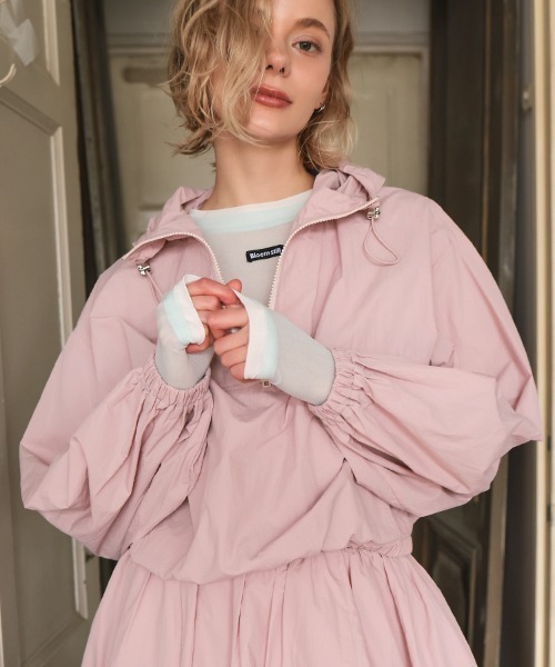 aewen matoph イウエンマトフ　アノラック　パーカー　ピンク　ナイロン DONOBAN（ドノバン） パーカー 「撥水」UVカットアノラックパーカー