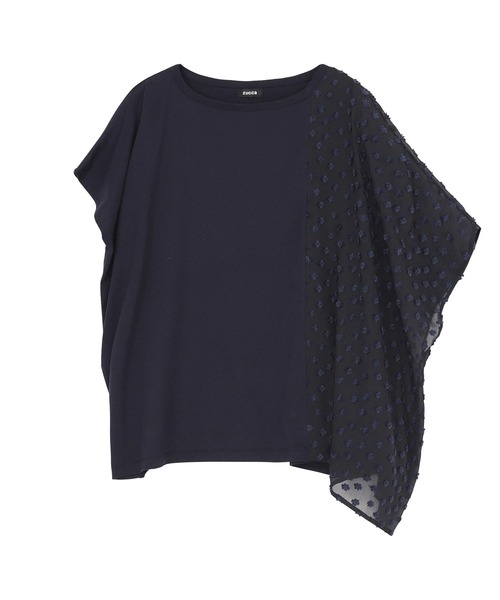ZUCCa（ズッカ） tシャツ (S)JACQUARD DOCKING JERSEY / S レディース