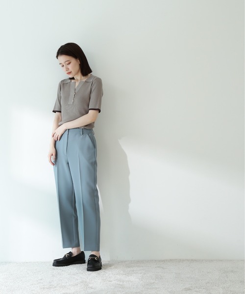 「N.（N. Natural Beauty Basic）」 半袖ニット MEDIUM ネイビー レディース_画像9
