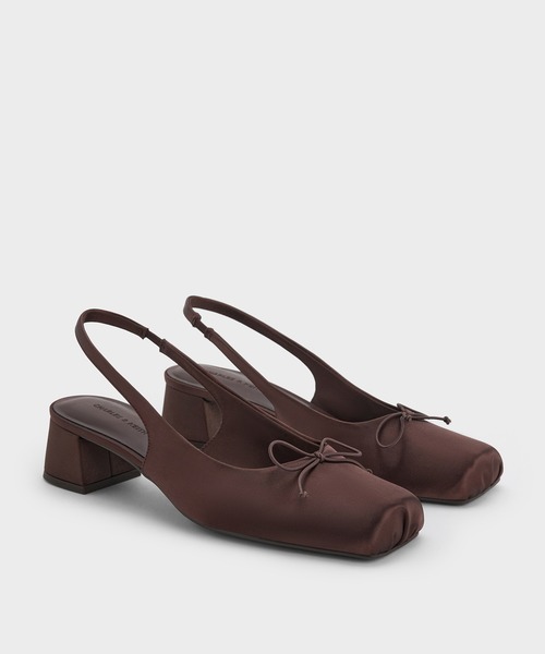 「CHARLES & KEITH」 パンプス 25.5cm ダークブラウン レディース_画像4