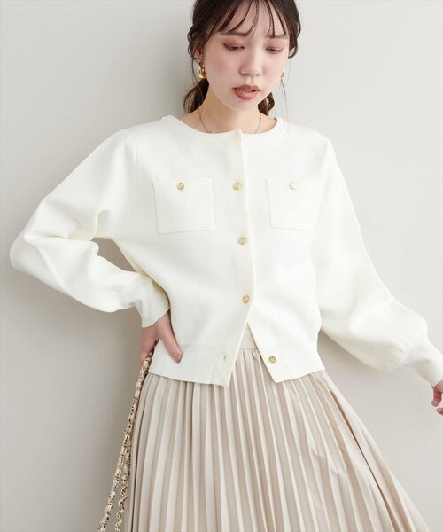 「natural couture」 ニットカーディガン FREE モカ レディース_画像3