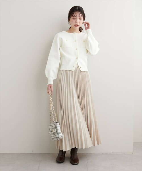 「natural couture」 ニットカーディガン FREE モカ レディース_画像5