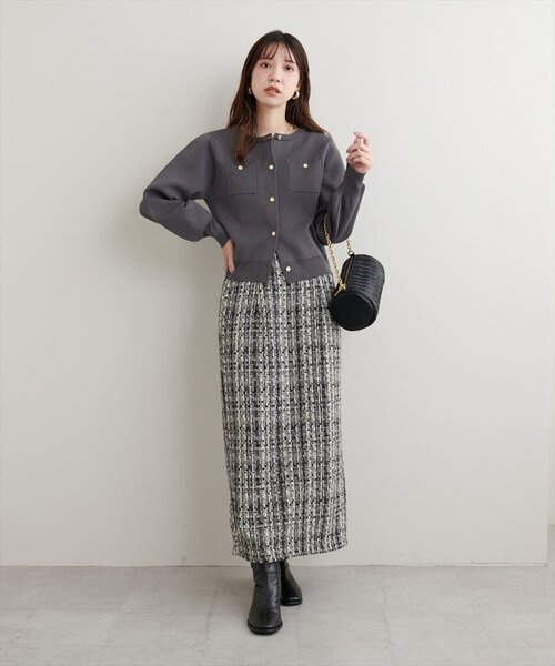 「natural couture」 ニットカーディガン FREE モカ レディース_画像9