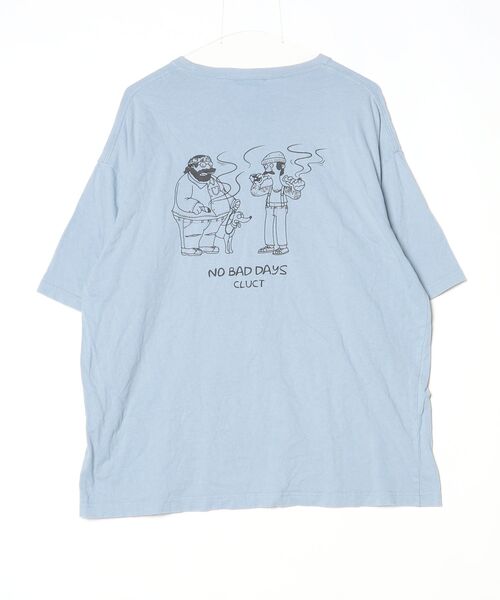 「CLUCT」 ワンポイント半袖Tシャツ L ブルー メンズ_画像2