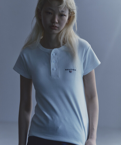 NAUTICA（ノーティカ） ヘンリーネック tシャツ Essential タイト