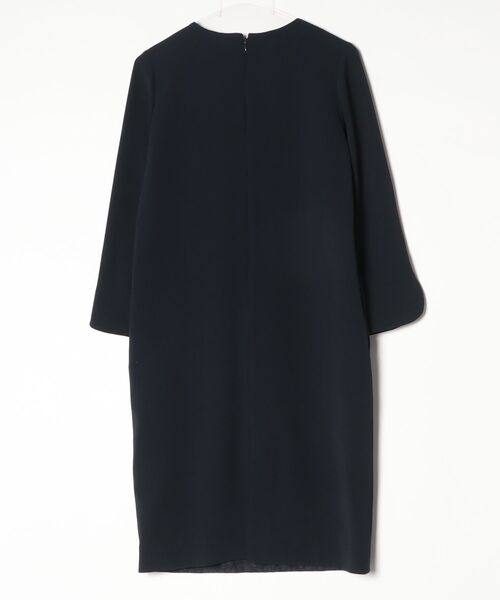 「Demi-Luxe BEAMS」 長袖ワンピース 38 ネイビー レディース_画像2