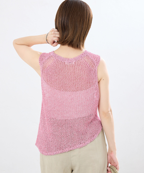 IENA（イエナ） ニット セーター リネン混 畦タンクトップ レディース