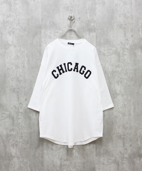 「SHISKY」 7分袖Tシャツ L ベージュ系その他 メンズ_画像5
