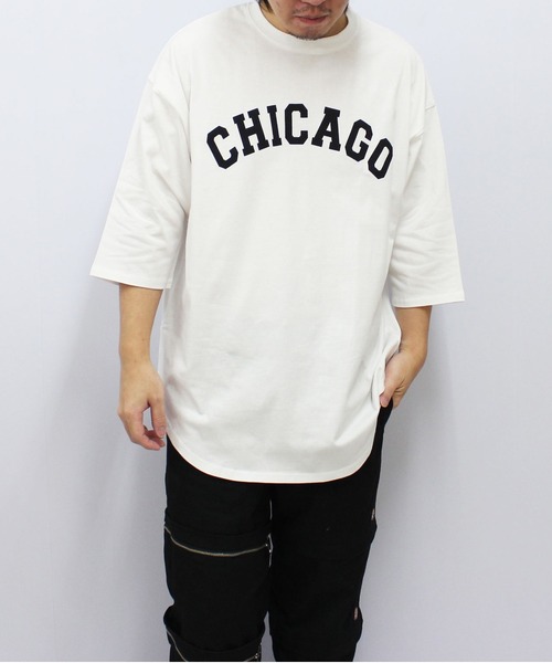 「SHISKY」 7分袖Tシャツ L ベージュ系その他 メンズ_画像6