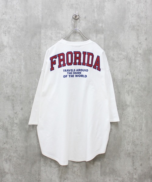 「SHISKY」 7分袖Tシャツ L ベージュ系その他 メンズ_画像8