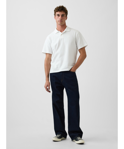 「GAP」 半袖ポロシャツ S ホワイト メンズ_画像3