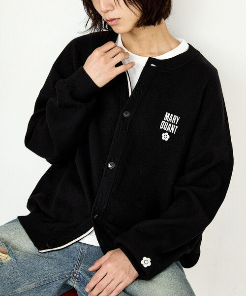 未使用・タグ付 MAISON HONORE 3ハートスウェット カーディガン　L MAISON HONORE（メゾンオノレ） カーディガン 3Heart Patch Cardigan