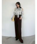 パンツ ベルトセットハイウエストタックパンツ ...の詳細画像5