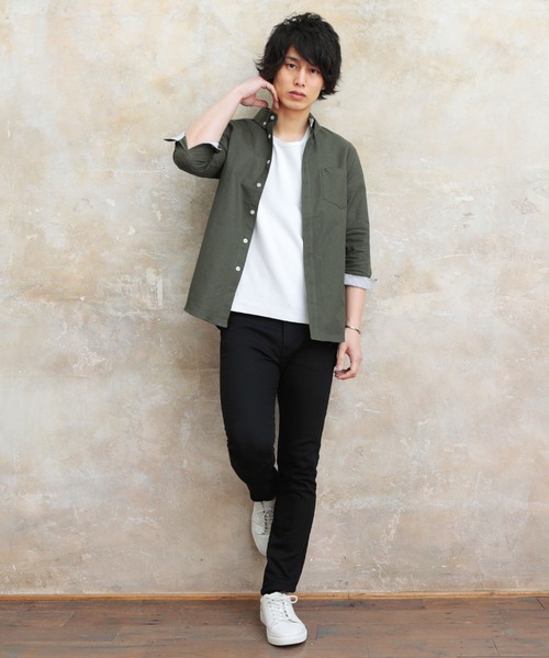 LIL VENDARS シャツ ストレッチ オックスフォード ボタンダウン