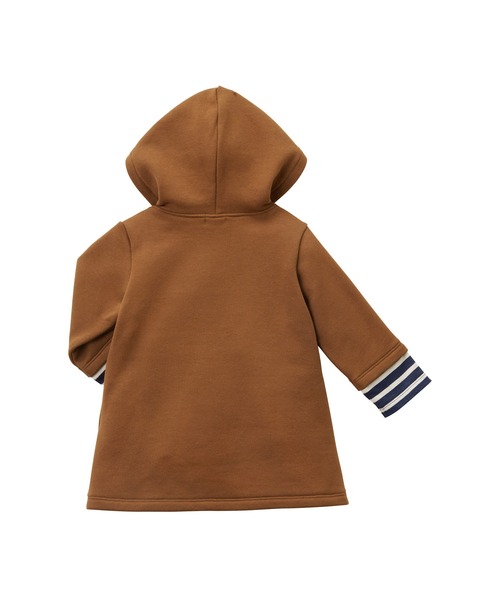 ワンピース フード付きスウェットワンピース キッズ 子供服 女の子の画像