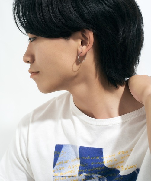Jewel closet by L&Co. ピアス Pt900 フープ ピアス 1mm幅×20mm
