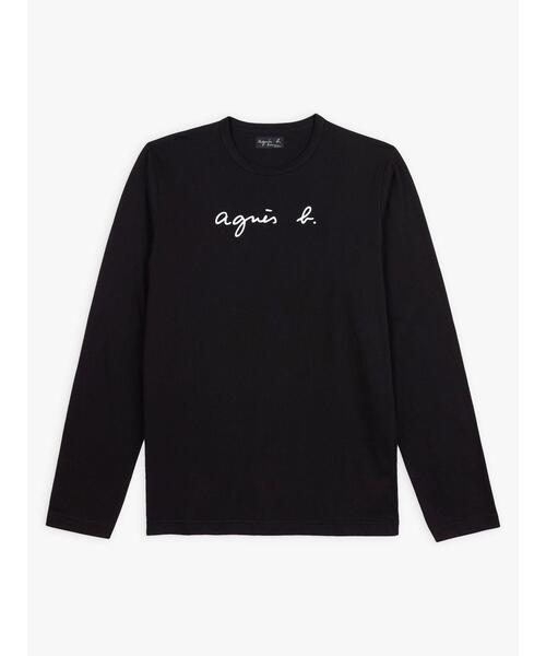 agnes b.（アニエスベー） tシャツ メンズ ロゴ コットン 長袖 Tシャツ