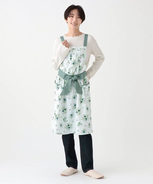 Afternoon Tea（アフタヌーンティー） エプロン フラワーストライプ